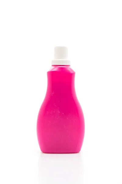 Pink Plastic Bottle Detergent Floor Liquid Cleaning Isolated White Background — Stock Photo, Image