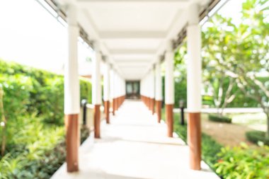 Soyut bulanıklık ve ufuk otel iç arka plan - Vintage filtre için lobide