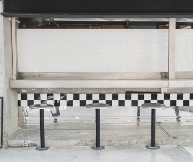 boş sandalye ile Cafe Restoran ve kafe bar