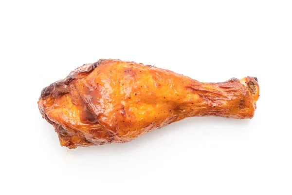 Izgara Barbekü Tavuk Beyaz Arka Plan Üzerinde Izole — Stok fotoğraf