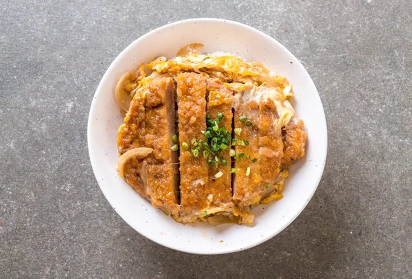 Fried Pork Cutlet Rice Bowl Katsudon Japanese Food Style — Stock Photo, Image