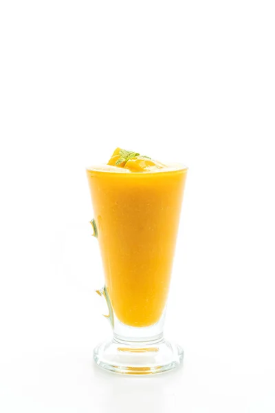 Frische Mango Smoothies Isoliert Auf Weißem Hintergrund — Stockfoto