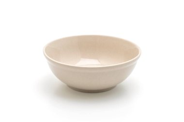 boş levha ve beyaz arka plan üzerinde izole kase