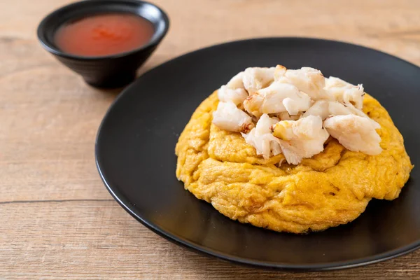 omlet Yengeç eti ve chili sos ile