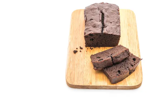 Gâteau Brownie Chocolat Isolé Sur Fond Blanc — Photo
