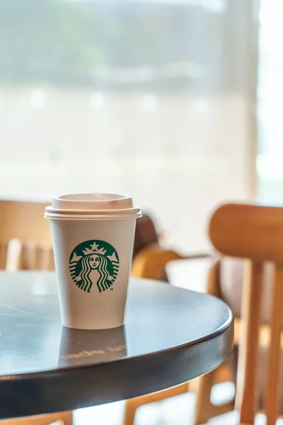 Μπανγκόκ Ταϊλάνδη Ιουνίου 2018 Starbucks Ζεστό Ρόφημα Καφέ Θήκη Στον — Φωτογραφία Αρχείου