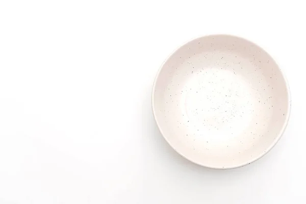 Пустая Тарелка Чаша Изолированы Белом Фоне — стоковое фото