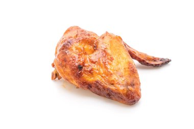 ızgara ve Barbekü tavuk beyaz arka plan üzerinde izole