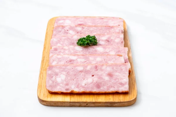 Verse Rauwe Bacon Barbecue Gesneden — Stockfoto