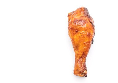 ızgara ve Barbekü tavuk beyaz arka plan üzerinde izole