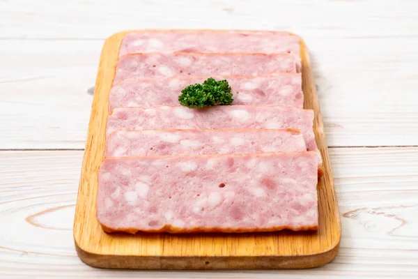 Fresh Raw Bacon Barbecue Sliced — Stock Photo, Image