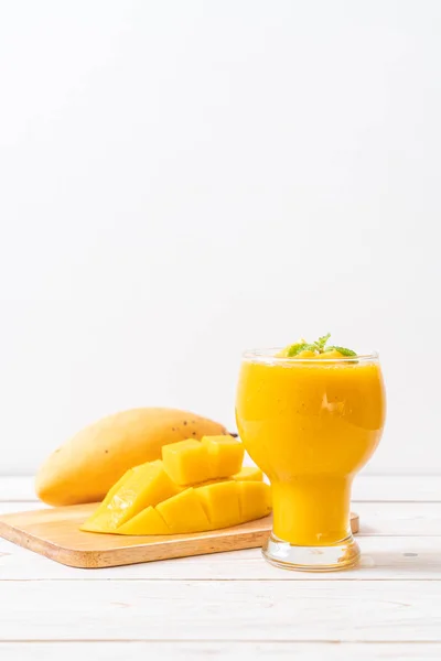 Batidos Mango Fresco Concepto Alimentos Bebidas Saludables — Foto de Stock