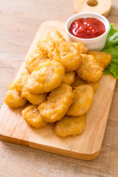 Nuggets Frango Com Molho Comida Não Saudável — Fotografia de Stock