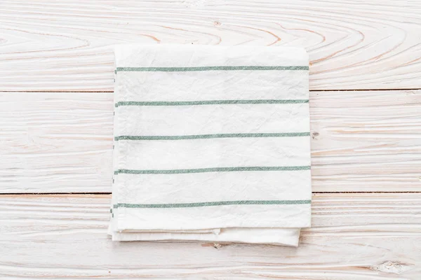 Kitchen Cloth Napkin Wood Background — Stock Photo, Image