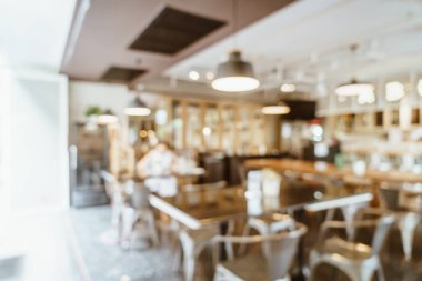 Soyut bulanıklık ve Cafe restaurant için arka plan - vintage filtre defocused