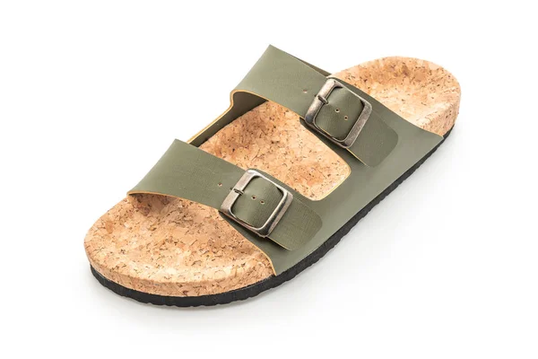 Sandalias Cuero Manera Los Hombres Las Mujeres Unisex Aisladas Fondo —  Fotos de Stock