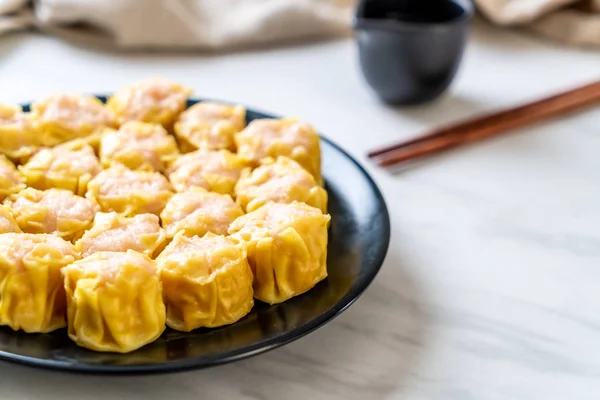 Shrimp Chinese Steamed Dumpling Sauce — Stock Photo, Image