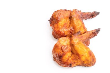 ızgara ve Barbekü tavuk beyaz arka plan üzerinde izole