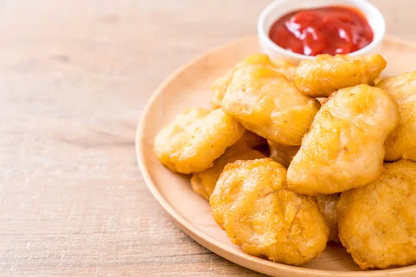 Nuggets Frango Com Molho Comida Não Saudável — Fotografia de Stock