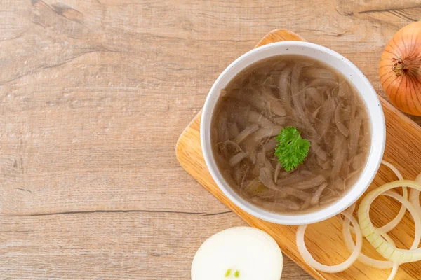 Mangkuk sup bawang — Stok Foto