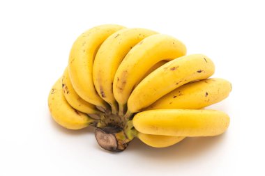 Beyaz arkaplanda izole edilmiş muz