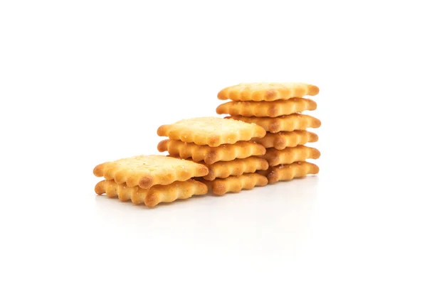 Biscuit Cracker Sugar Isolated White Background — Stock Photo, Image