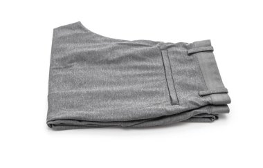 Beyaz arka plan üzerinde erkek gri pantolon