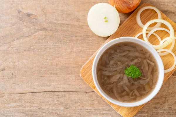 Mangkuk sup bawang — Stok Foto