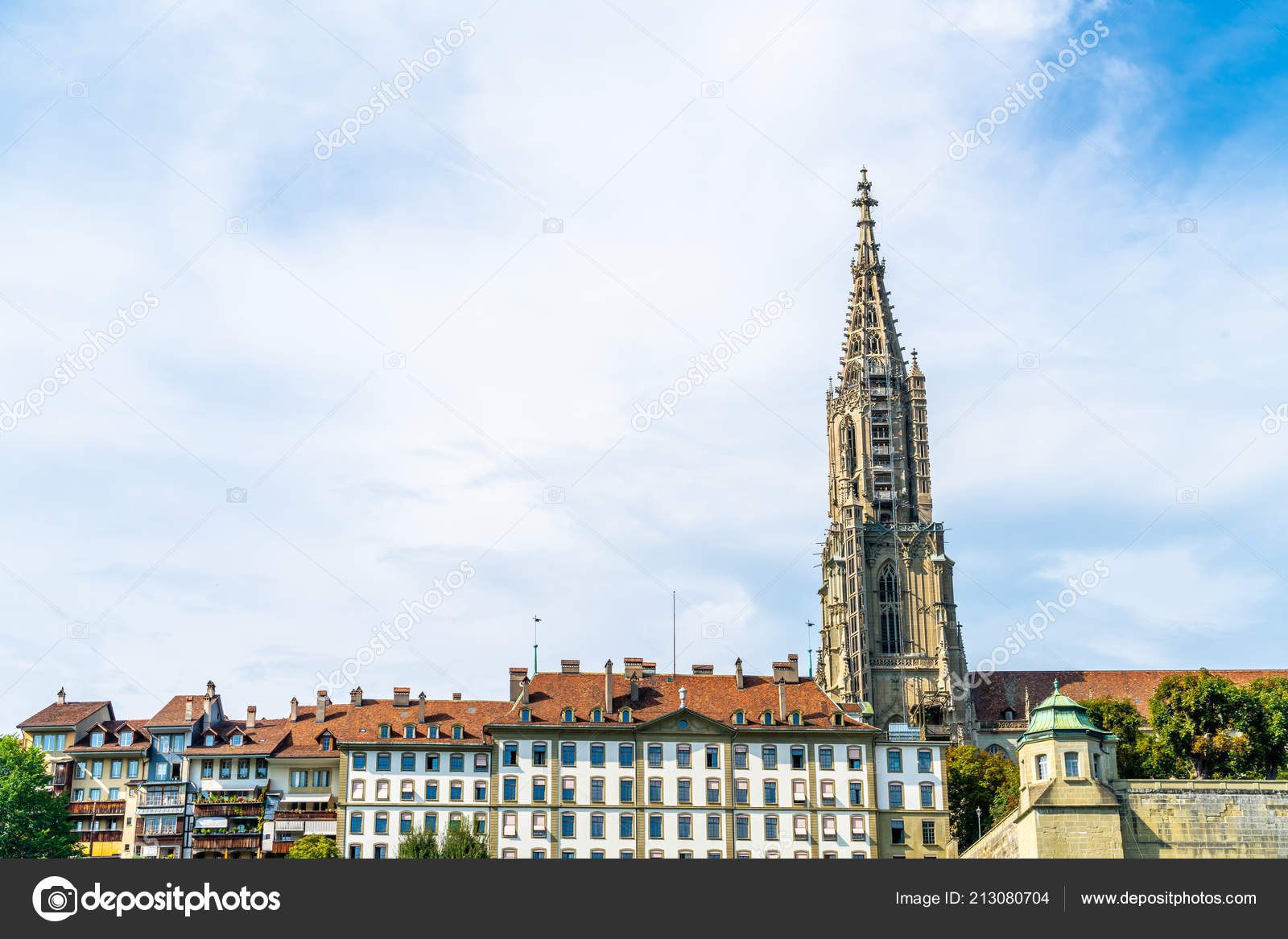 Bernstadt und Berner Münster in der Schweiz Stockfotografie