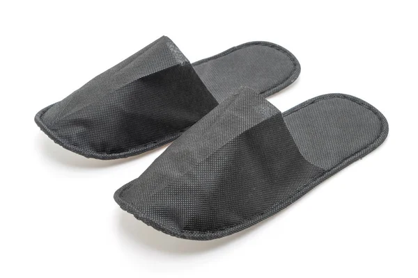 Zwarte slipper schoenen — Stockfoto