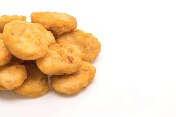 Chicken Nuggets auf weißem Hintergrund — Stockfoto