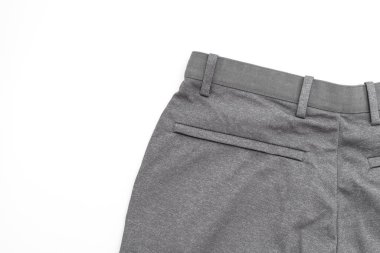 izole üzerinde beyaz arka plan erkek gri pantolon