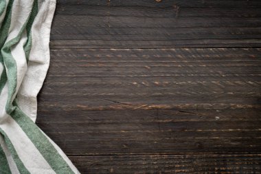 ahşap arka plan - vintage etkisi filtre üzerinde mutfak bezi (peçete)