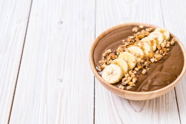 çikolata smoothies kase - sağlıklı gıda tarzı