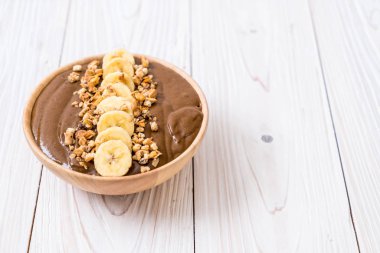 çikolata smoothies kase - sağlıklı gıda tarzı