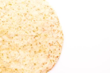 İzole üzerinde beyaz arka plan hamur tortilla saran