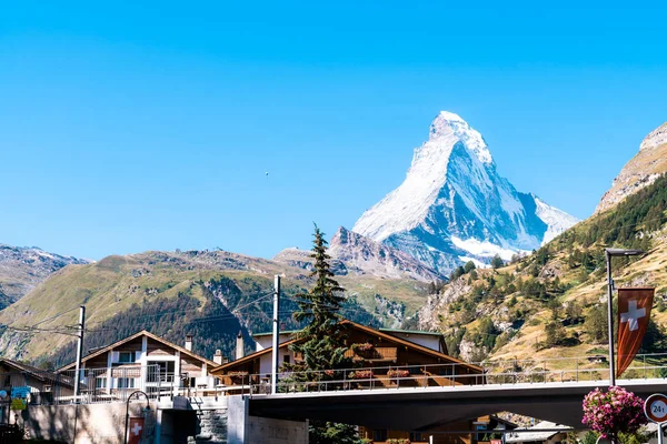 Zermatt City Matterhorn Background Switzerland — Stock Photo, Image