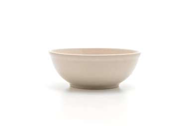 boş levha ve beyaz arka plan üzerinde izole kase