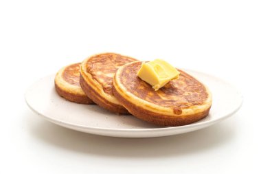 Beyaz backgorund izole tereyağlı gözleme