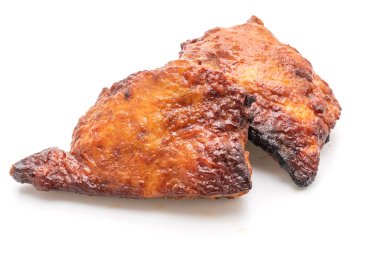 ızgara ve Barbekü tavuk beyaz arka plan üzerinde izole