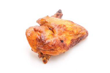 ızgara ve Barbekü tavuk beyaz arka plan üzerinde izole