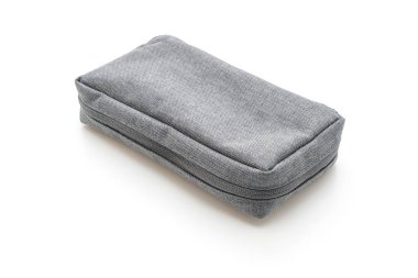 aksesuar çantası veya beyaz arka plan üzerinde izole kozmetik çantası