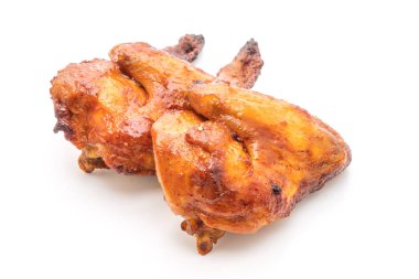 ızgara ve Barbekü tavuk beyaz arka plan üzerinde izole