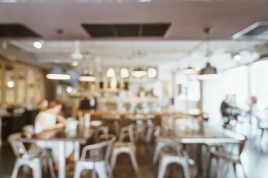 Soyut bulanıklık ve Cafe restaurant için arka plan - vintage filtre defocused