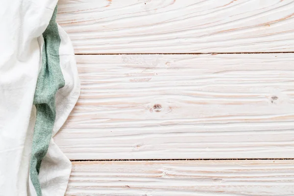 Кухонная Ткань Салфетка Деревянном Фоне — стоковое фото
