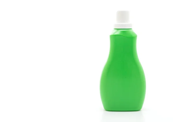 Green Plastic Bottle Detergent Floor Liquid Cleaning Isolated White Background — Stock Photo, Image