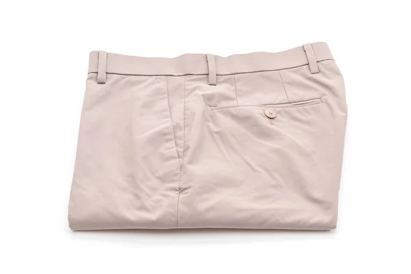 Pantalones Cortos Beige Para Hombre Aislados Sobre Fondo Blanco — Foto de Stock
