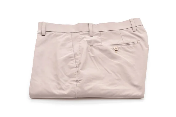 Pantaloni Corti Beige Uomo Isolati Sfondo Bianco — Foto Stock