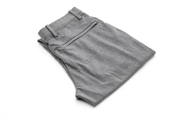 Pantaloni Grigi Uomo Isolati Sfondo Bianco — Foto Stock