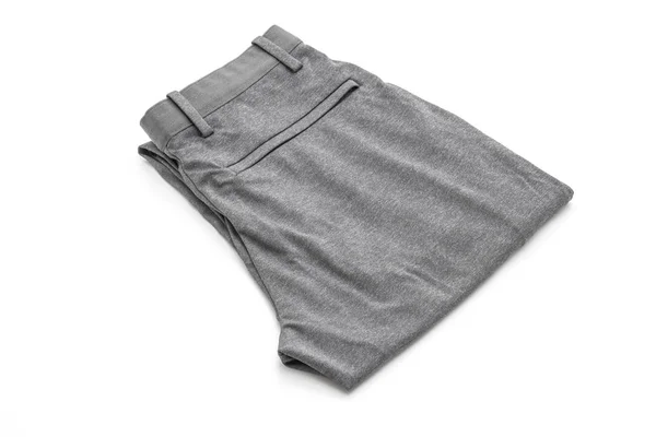 Pantalon Gris Homme Isolé Sur Fond Blanc — Photo